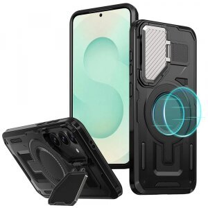 Husa MagSafe pentru Samsung Galaxy S25+ S936, Techsuit, CamVault, Neagra