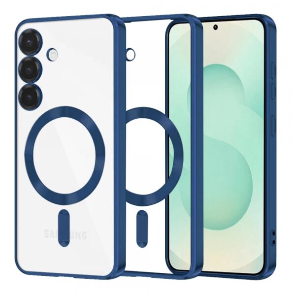Husa MagSafe pentru Samsung Galaxy S25+ S936, Techsuit, Luxury Crystal, Albastra
