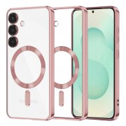 Husa MagSafe pentru Samsung Galaxy S25+ S936, Techsuit, Luxury Crystal, Roz