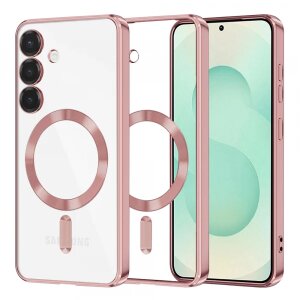 Husa MagSafe pentru Samsung Galaxy S25+ S936, Techsuit, Luxury Crystal, Roz