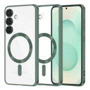 Husa MagSafe pentru Samsung Galaxy S25+ S936, Techsuit, Luxury Crystal, Verde Inchis