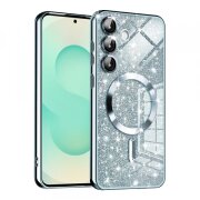 Husa MagSafe pentru Samsung Galaxy S25+ S936, Techsuit, Luxury Glitter, Bleu