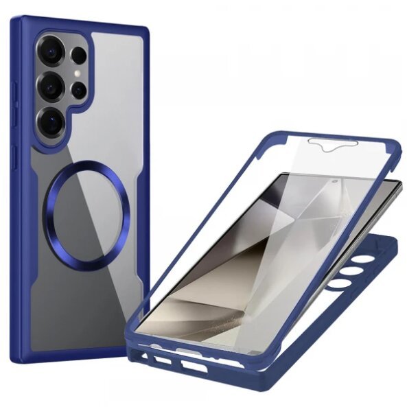Husa MagSafe pentru Samsung Galaxy S25 Ultra S938, Techsuit, ColorVerse 360, Albastra