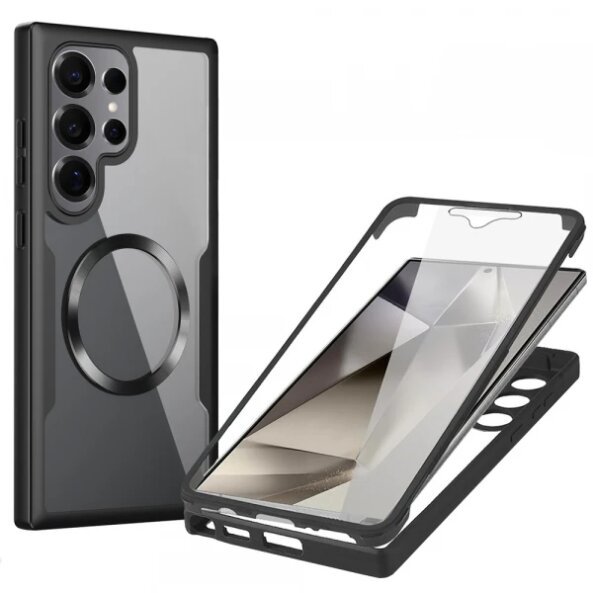 Husa MagSafe pentru Samsung Galaxy S25 Ultra S938, Techsuit, ColorVerse 360, Neagra