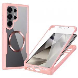 Husa MagSafe pentru Samsung Galaxy S25 Ultra S938, Techsuit, ColorVerse 360, Roz