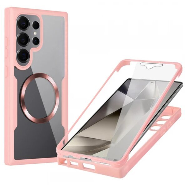 Husa MagSafe pentru Samsung Galaxy S25 Ultra S938, Techsuit, ColorVerse 360, Roz