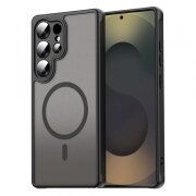 Husa MagSafe pentru Samsung Galaxy S25 Ultra S938, Techsuit, HaloFrost II, Neagra