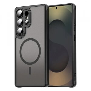 Husa MagSafe pentru Samsung Galaxy S25 Ultra S938, Techsuit, HaloFrost II, Neagra