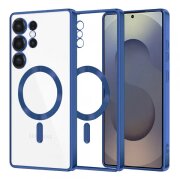 Husa MagSafe pentru Samsung Galaxy S25 Ultra S938, Techsuit, Luxury Crystal, Albastra
