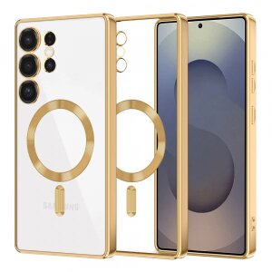 Husa MagSafe pentru Samsung Galaxy S25 Ultra S938, Techsuit, Luxury Crystal, Aurie