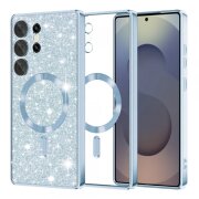 Husa MagSafe pentru Samsung Galaxy S25 Ultra S938, Techsuit, Luxury Glitter, Bleu