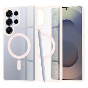 Husa MagSafe pentru Samsung Galaxy S25 Ultra S938, Techsuit, Pro, Roz