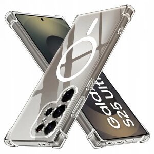 Husa MagSafe pentru Samsung Galaxy S25 Ultra S938, Techsuit, Shockproof, Transparenta