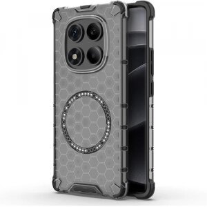 Husa MagSafe pentru Xiaomi Redmi Note 14 Pro 4G, Techsuit, HoneyComb Shield, Neagra