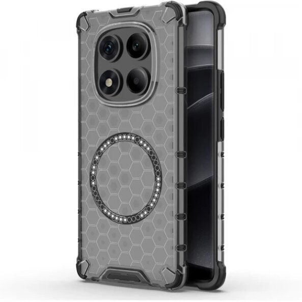 Husa MagSafe pentru Xiaomi Redmi Note 14 Pro 4G, Techsuit, HoneyComb Shield, Neagra