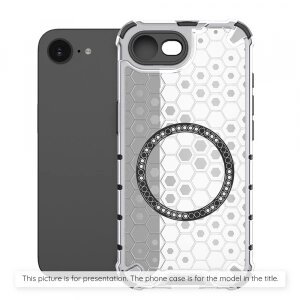 Husa MagSafe pentru Xiaomi Redmi Note 14S, Techsuit, HoneyComb Shield, Alba