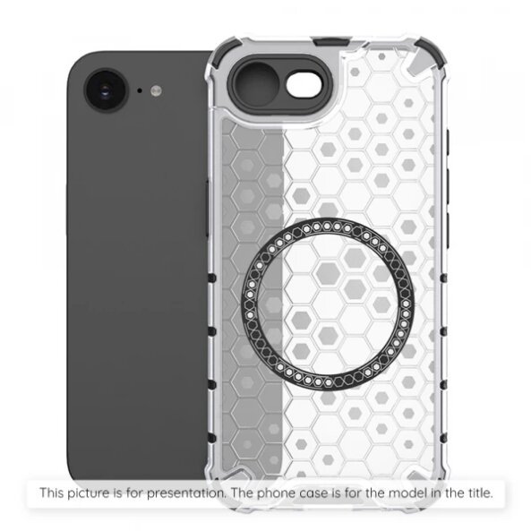 Husa MagSafe pentru Xiaomi Redmi Note 14S, Techsuit, HoneyComb Shield, Alba