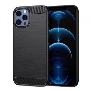 Husa pentru Apple iPhone 12 Pro Max, Techsuit, Carbon, Neagra