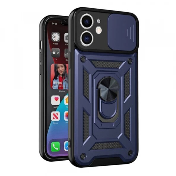 Husa pentru Apple iPhone 12, Techsuit, CamShield, Albastra