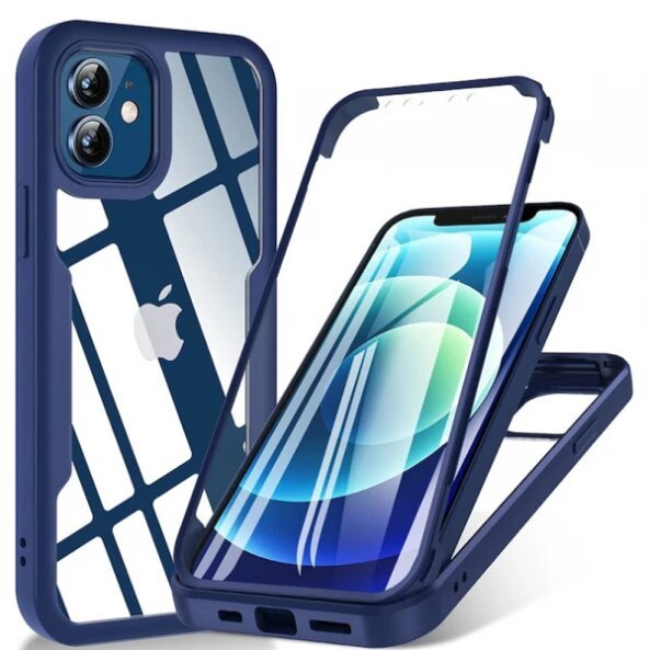 Husa pentru Apple iPhone 12, Techsuit, ColorVerse 360, Albastra