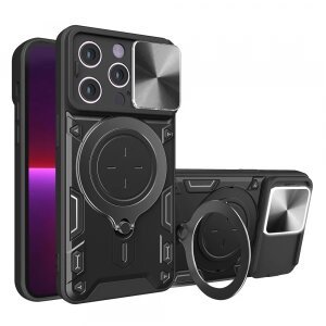 Husa pentru Apple iPhone 13 Pro, Techsuit, CamGuard Pro, Neagra