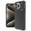 Husa pentru Apple iPhone 15 Pro Max, Techsuit, CarbonFiber, Neagra