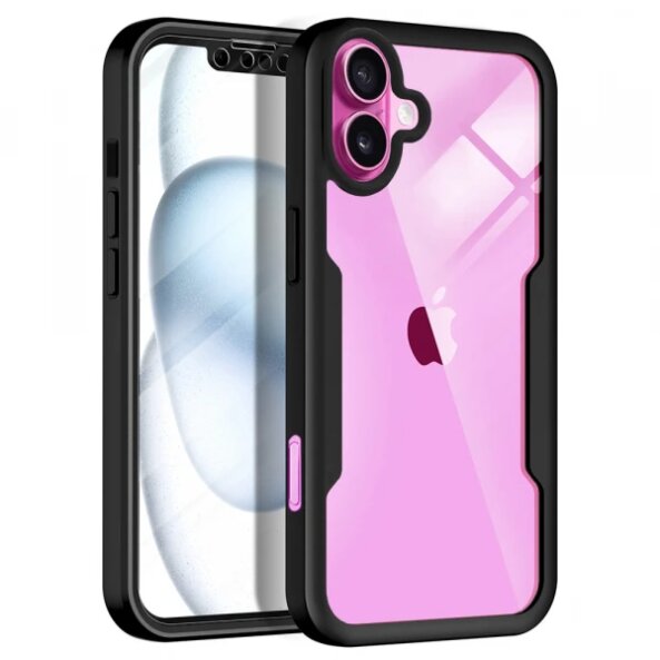 Husa pentru Apple iPhone 16 Plus, Techsuit, ColorVerse 360, Neagra