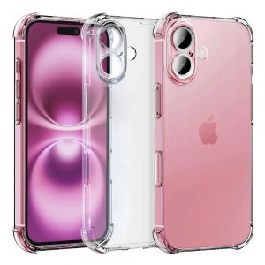 Husa pentru Apple iPhone 16 Plus, Techsuit, Shockproof Clear, Transparenta