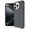 Husa pentru Apple iPhone 16 Pro, Techsuit, CarbonFiber, Neagra