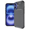 Husa pentru Apple iPhone 16, Techsuit, CarbonFiber, Neagra