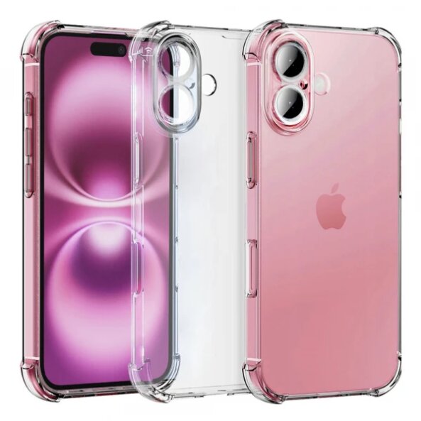 Husa pentru Apple iPhone 16, Techsuit, Shockproof Clear, Transparenta