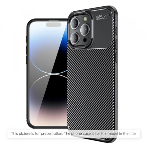 Husa pentru Apple iPhone 17 Pro, Techsuit, CarbonFiber, Neagra