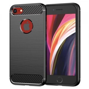 Husa pentru Apple iPhone SE (2022) / SE (2020), Techsuit, Carbon, Neagra
