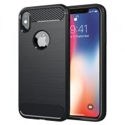 Husa pentru Apple iPhone XS / X, Techsuit, Carbon, Neagra