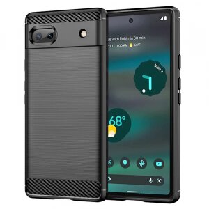 Husa pentru Google Pixel 6a, Techsuit, Carbon, Neagra