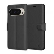 Husa pentru Google Pixel 9 / 9 Pro, Techsuit, Leather Folio, Neagra