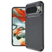 Husa pentru Google Pixel 9 Pro XL, Techsuit, CarbonFiber, Neagra