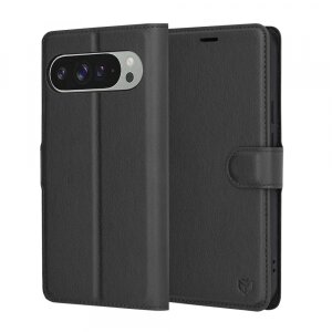 Husa pentru Google Pixel 9 Pro XL, Techsuit, Leather Folio, Neagra