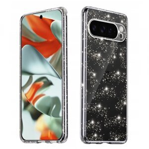 Husa pentru Google Pixel 9 Pro XL, Techsuit, SparkleSkin, Transparenta