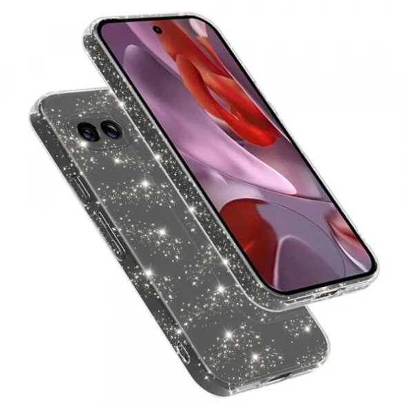Husa pentru Google Pixel 9a, Techsuit, SparkleSkin, Transparenta