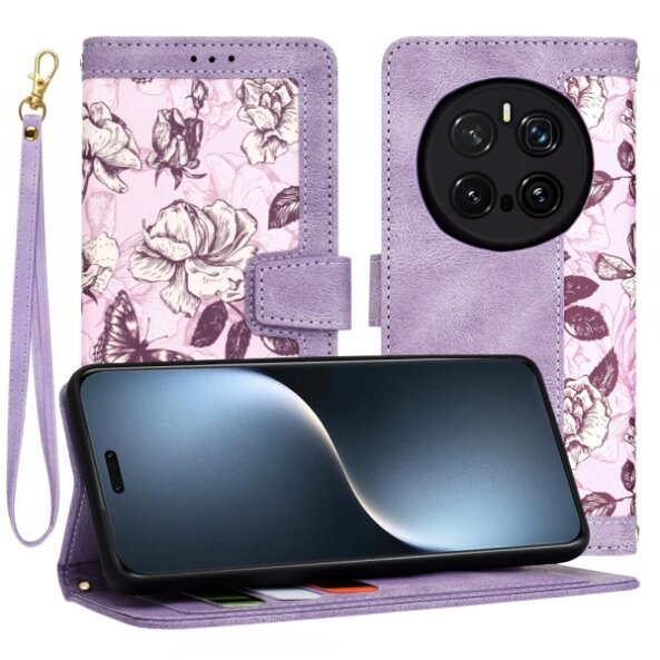 Husa pentru Honor Magic7 Pro, Techsuit, FlipCraft, Mov