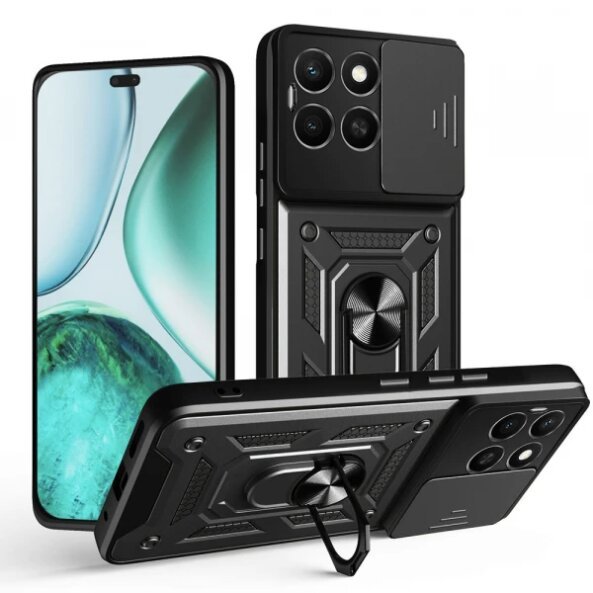 Husa pentru Honor X8c, Techsuit, CamShield, Neagra