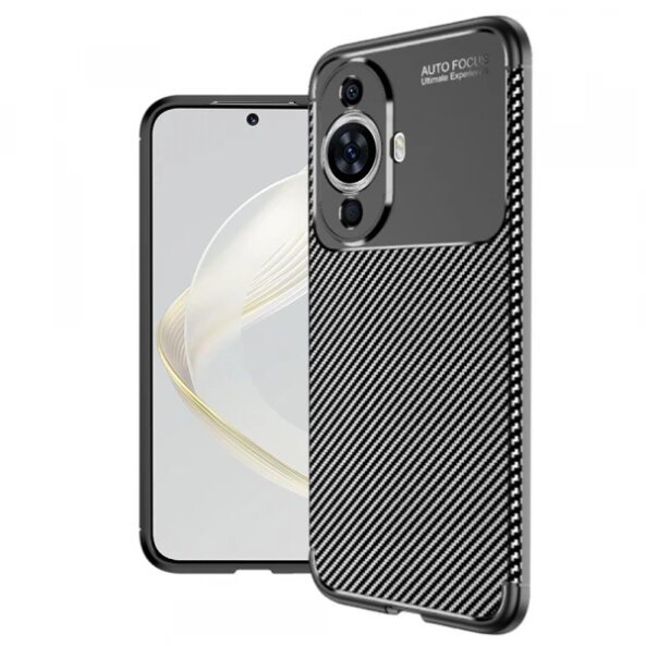 Husa pentru Huawei nova 12s / nova 11, Techsuit, CarbonFiber, Neagra