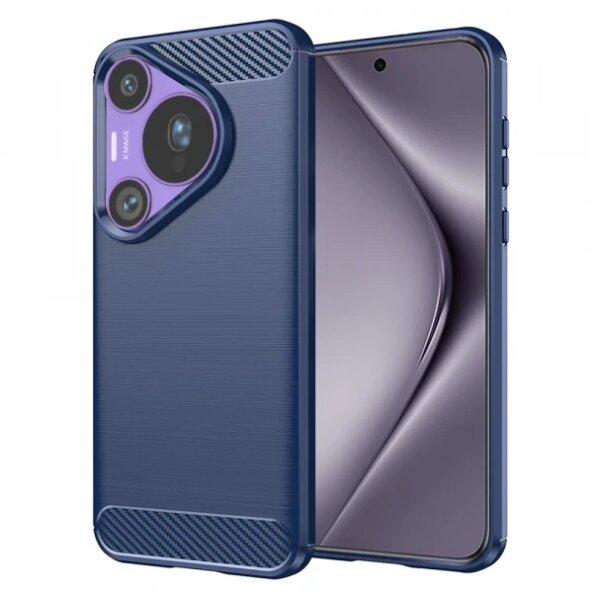 Husa pentru Huawei Pura 70 Pro, Techsuit, Carbon, Albastra