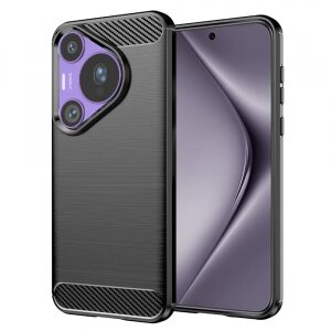 Husa pentru Huawei Pura 70 Pro, Techsuit, Carbon, Neagra