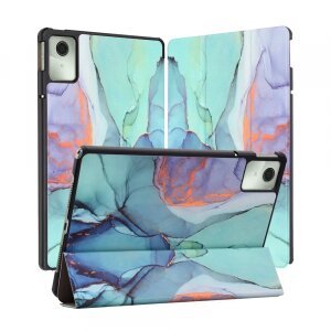 Husa pentru Lenovo Tab M11, Techsuit, FoldPro Green Time, Multicolor