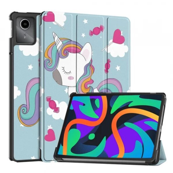 Husa pentru Lenovo Tab M11, Techsuit, FoldPro Unicorn, Multicolor