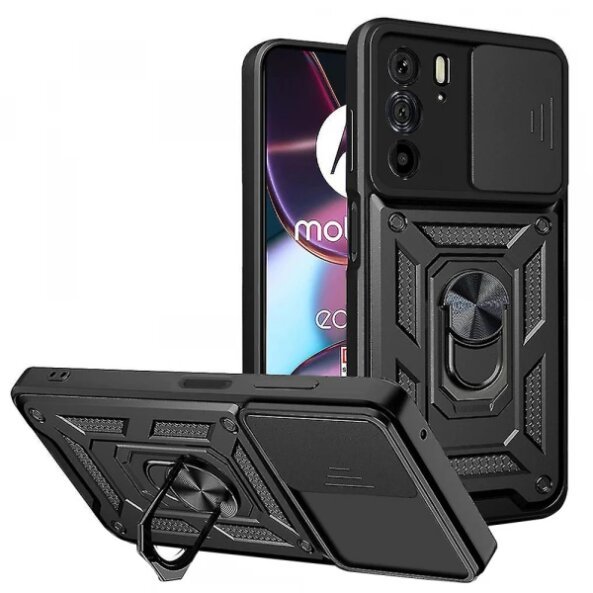 Husa pentru Motorola Edge 30 Pro, Techsuit, CamShield, Neagra