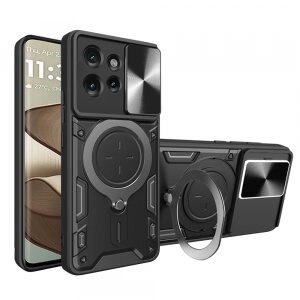 Husa pentru Motorola Edge 50, Techsuit, CamGuard Pro, Neagra