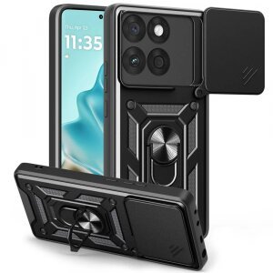 Husa pentru Motorola Edge 60 Fusion / Edge 60, Techsuit, CamShield, Neagra